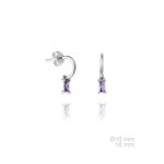 Pendientes Diamonds Amatista Plata