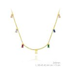 Collar Diamonds Colors Dorado