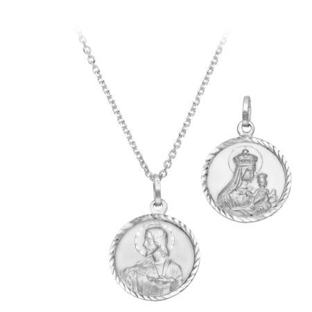 Medalla Virgen del Carmen y Corazón de Jesús